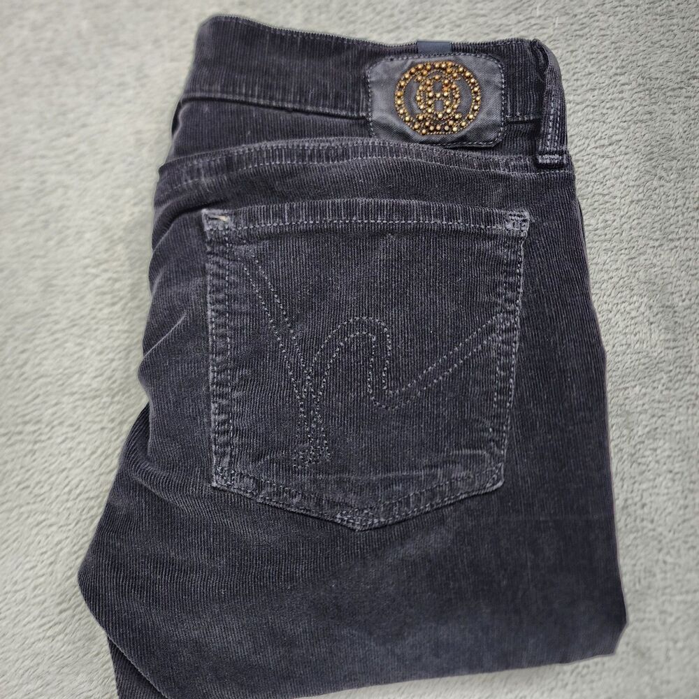Citizens of Humanity Womens 26 Ava Low Rise Straight Leg Corduroy Black Pants